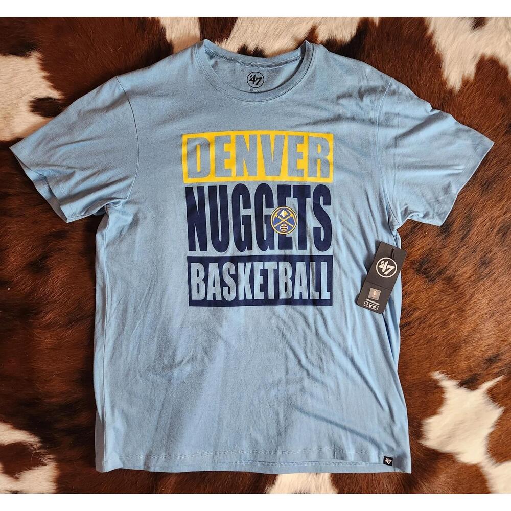 Denver Nuggets Short Sleeve T Shirt Adult Xxl Htf 47 Brand New With Tags